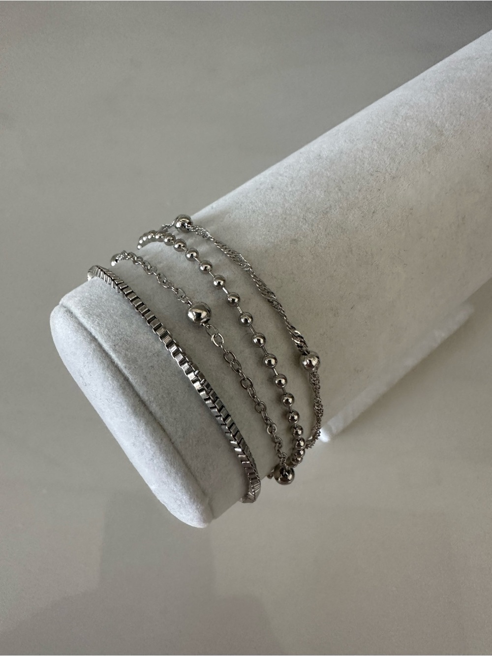 Sterling Silver Multi-Chain Bracelet Set